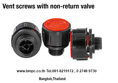 Plastic vent screw with check valve, oil  vent plug, Disc spring
